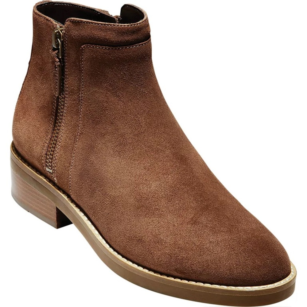 Cole Haan Rene Suede Side-Zip Booties size 6.5